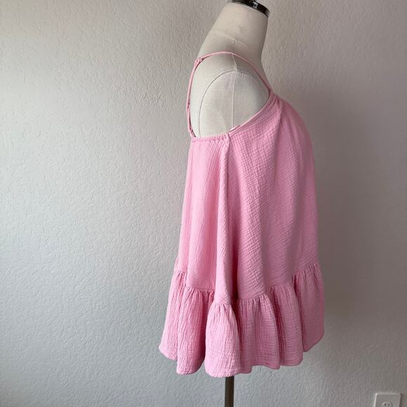 Mable Pink Tiered Sleeveless Mini Dress size Small Shoujo Coquette Strappy - Picture 4 of 9
